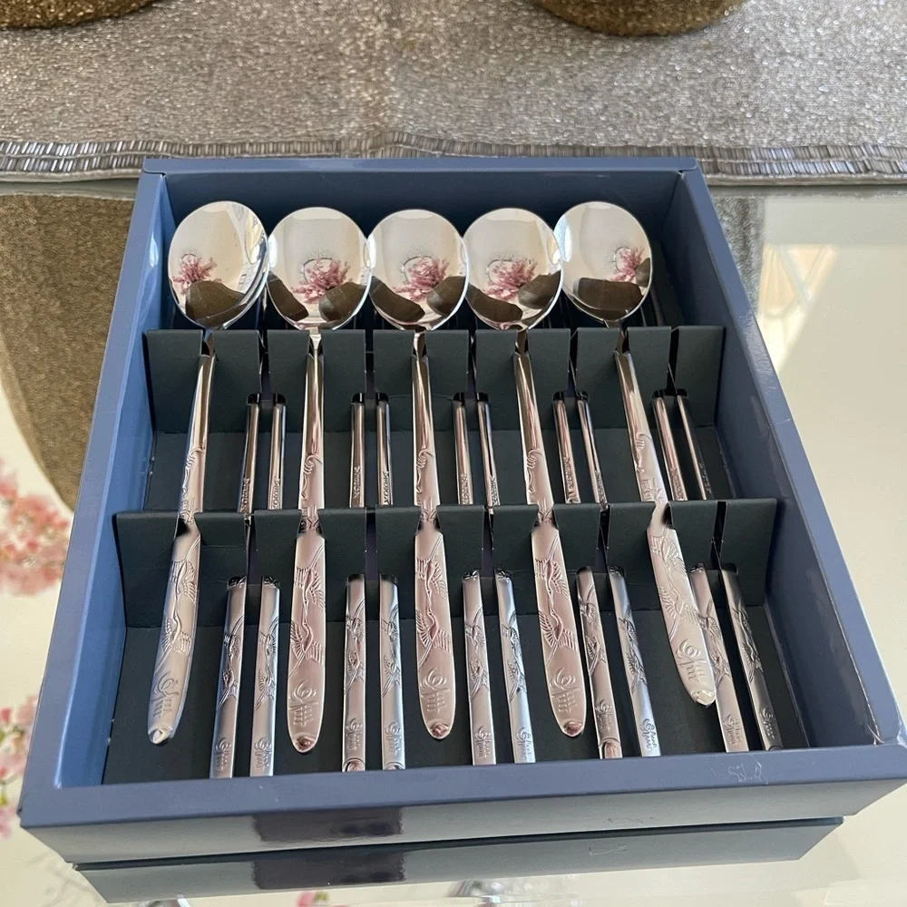 Spoon & Chopsticks 5 Set Premium Stainless Steel Korean CutleryMade In Korea